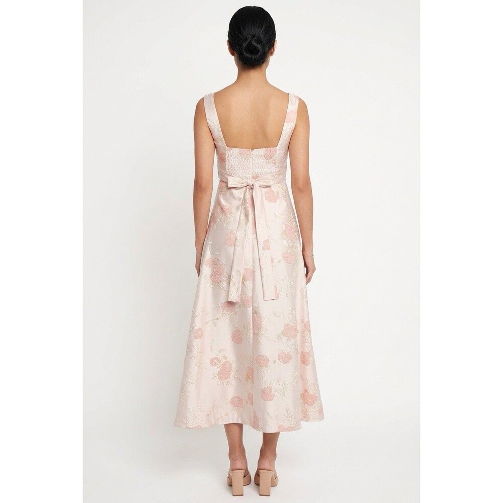 Petal & Pup Zaria Pink Floral Brocade Midi Dress - Size Large - NWOT $159 - Picture 3 of 16